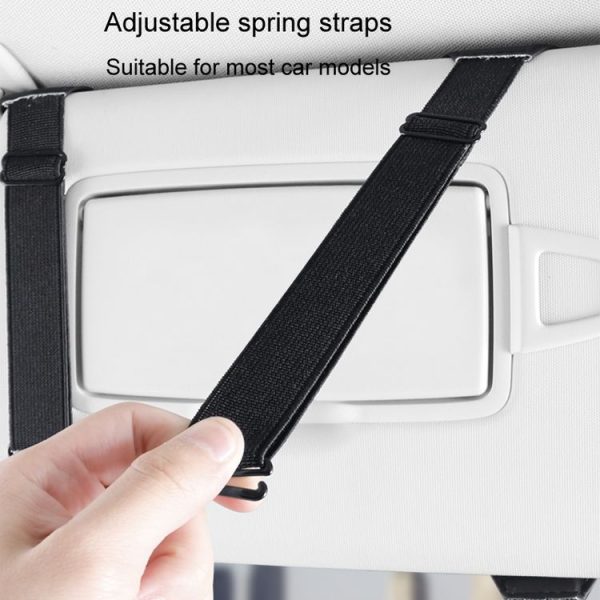 Multi-functional Car Sunshade Sunglasses ID Ticket Storage Bag Car Sun Visor Eyeglasses Case (Grey) - Image 8