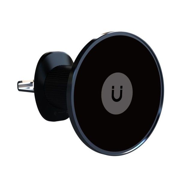 Car Universal Rotating Magnetic Cell Phone Holder With Hook Air Vent Car Navigation Bracket (Black)