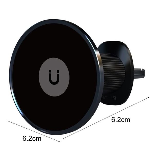 Car Universal Rotating Magnetic Cell Phone Holder With Hook Air Vent Car Navigation Bracket (Black) - Image 3