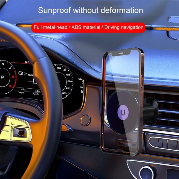 Car Universal Rotating Magnetic Cell Phone Holder With Hook Air Vent Car Navigation Bracket (Black) - Image 6