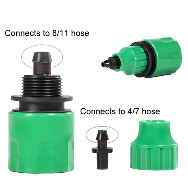 2pcs Faucet Hose Connector Gardening Drip Irrigation Car Wash Rifle Fitting (4 / 7 Interface) - Image 5