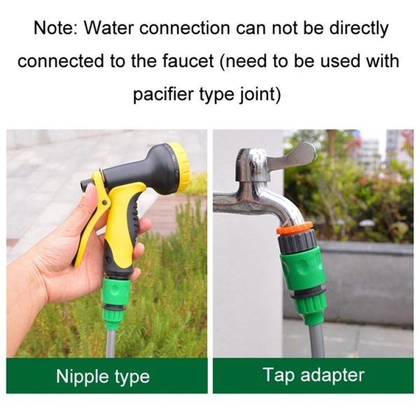 2pcs Faucet Hose Connector Gardening Drip Irrigation Car Wash Rifle Fitting (4 / 7 Interface) - Image 6