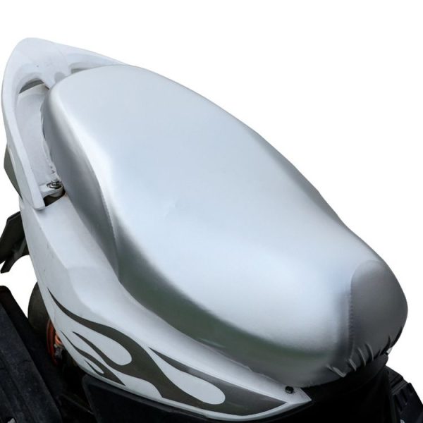 Electric Bike Waterproof Summer Sun Protection Seat Cushion Protective Cover (Silver)