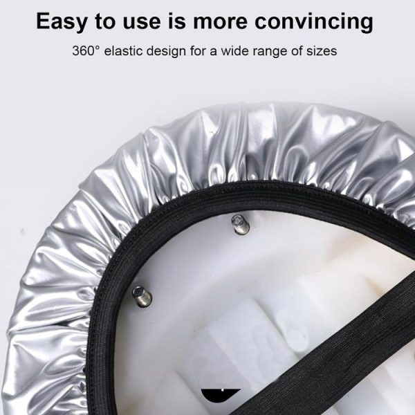 Electric Bike Waterproof Summer Sun Protection Seat Cushion Protective Cover (Silver) - Image 3