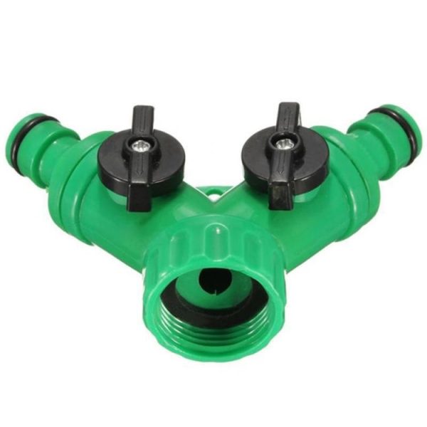 2 Way Garden Plumbing Hose Quick Connect Switch Horticultural Irrigation Faucet Ball Valve (AT015) - Image 3