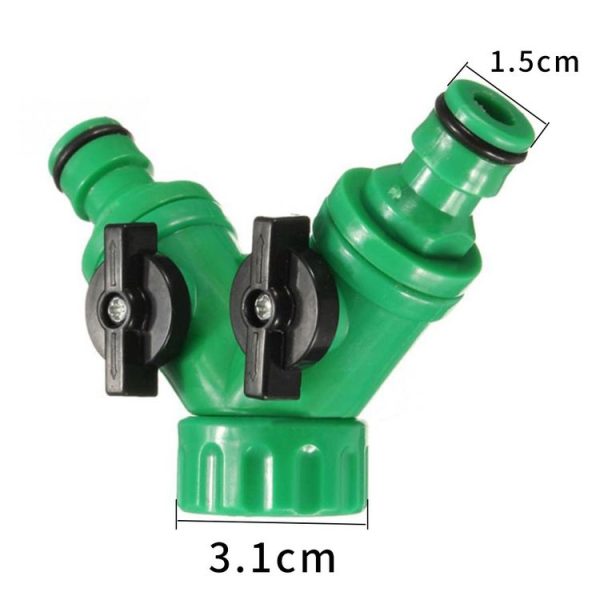 2 Way Garden Plumbing Hose Quick Connect Switch Horticultural Irrigation Faucet Ball Valve (AT015) - Image 4