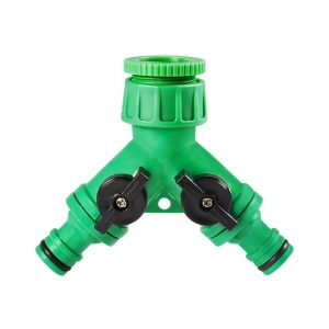 2 Way Garden Plumbing Hose Quick Connect Switch Horticultural Irrigation Faucet Ball Valve (BT918)