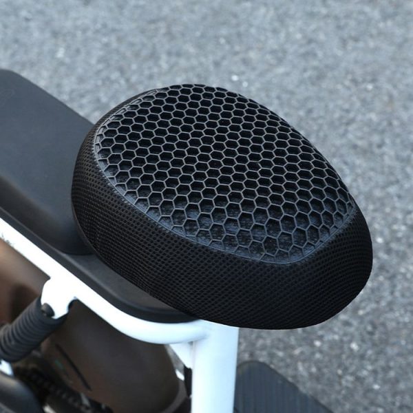 Motorcycle Breathable Massage Waterproof Sun-proof Silicone Seat Cushion (Black) - Image 2