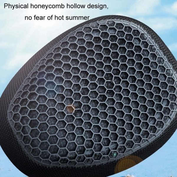 Motorcycle Breathable Massage Waterproof Sun-proof Silicone Seat Cushion (Black) - Image 6