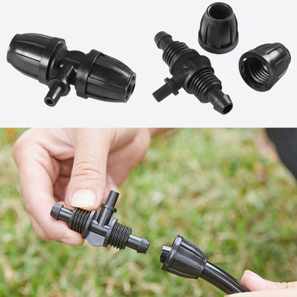 5pcs 8 / 11 To 4 / 7 Reducing 3 Way Drip Irrigation Fittings Gardening Hose Micro Spray Fitting (AT780) - Image 4