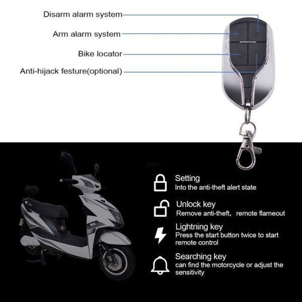 Electric Vehicle Anti-theft Remote Alarm Keyless Quick Vehicle Search (48-72V) - Image 5