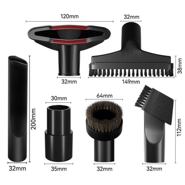 6 In 1 Universal Vacuum Attachments 32mm Nozzle Adapter Accessories Cleaning Kit - Image 2