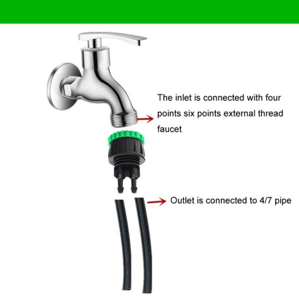 2pcs Faucet Four Point Six Point To 4 / 7 Pipe Fitting Garden Agriculture Micro Spray Irrigation Connector (AT048) - Image 6