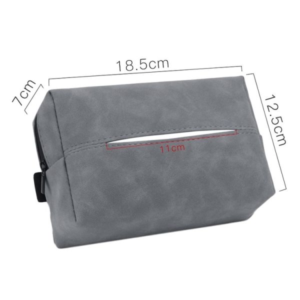 Car Armrest Box Tissue Box Car Sun Visor Seat Back Hanging Tissue Storage Bag (Black) - Image 4