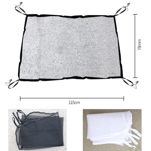 2pcs Car Radiator Front Windshield Insect Protection Net (Black) - Image 2