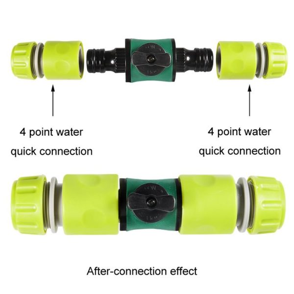 Car Washing Hose Fittings Valve With Switch Garden Water Sprinkler Connector, Model: Dual Pacifier Valves - Image 3