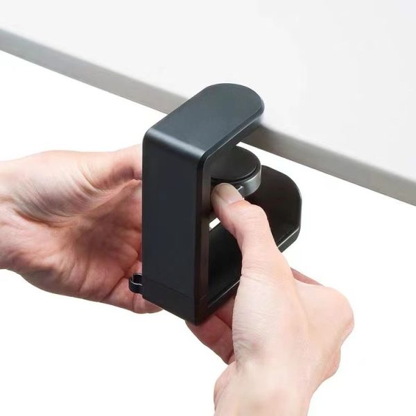 Deskside Clip 360 Degree Rotatable Headphone Holder (Black) - Image 3