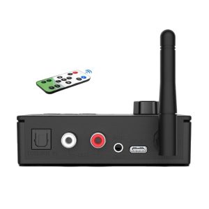 Bluetooth 5.4 Receiver Digital To Analog Card U Disk Converter Adapter With Remote Control (Fiber Optic Conversion)