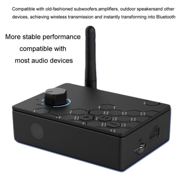 Bluetooth 5.4 Receiver Digital To Analog Card U Disk Converter Adapter With Remote Control (Fiber Optic Conversion) - Image 3