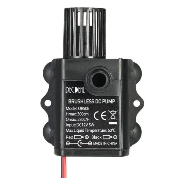 DC12V Solar Micro Brushless Cold Water Circulating Fountain Water Pump, Model: QR50E - Image 4