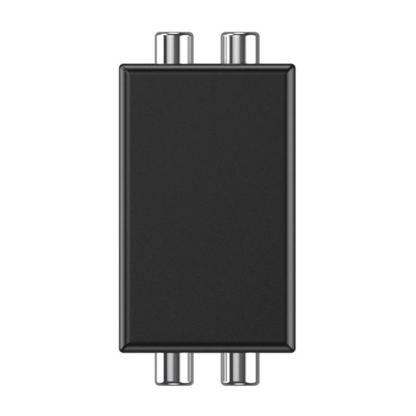 RCA Audio Ground Loop Isolator Anti-Interference Noise Reducer Eliminate Current Sound Bluetooth Receiver (Square)