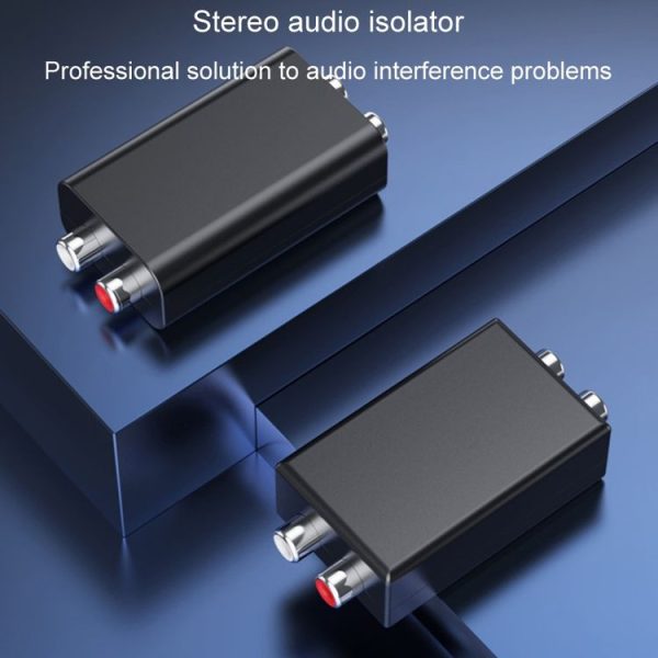 RCA Audio Ground Loop Isolator Anti-Interference Noise Reducer Eliminate Current Sound Bluetooth Receiver (Square) - Image 6