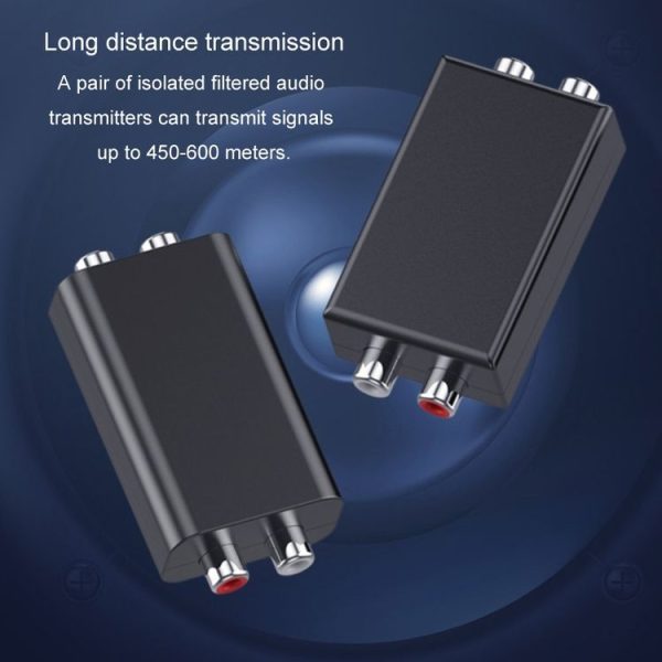 RCA Audio Ground Loop Isolator Anti-Interference Noise Reducer Eliminate Current Sound Bluetooth Receiver (Square) - Image 7