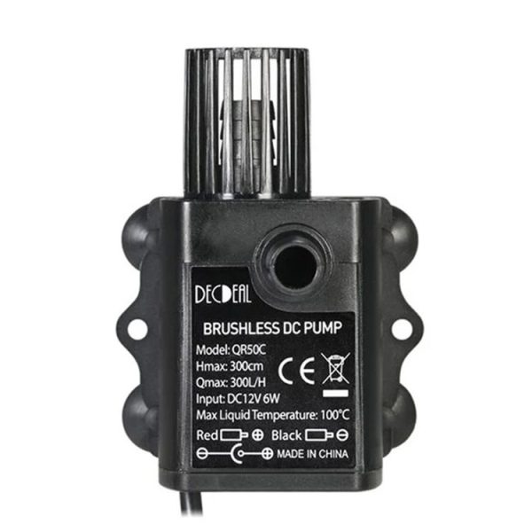 DC12V Solar Micro Brushless Cold Water Circulating Fountain Water Pump, Model: QR50C - Image 2