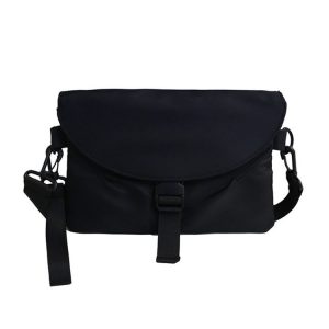 Workwear Crossbody Bag Single Shoulder Casual Small Bag (Black)