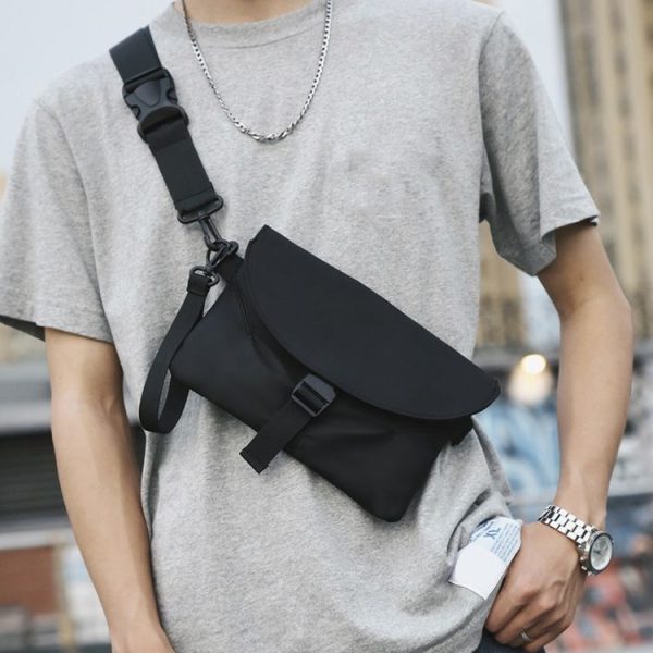 Workwear Crossbody Bag Single Shoulder Casual Small Bag (Black) - Image 2