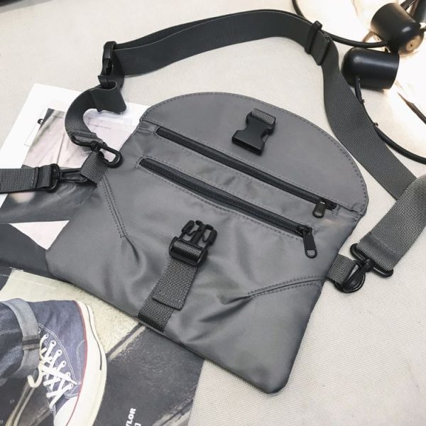 Workwear Crossbody Bag Single Shoulder Casual Small Bag (Black) - Image 4
