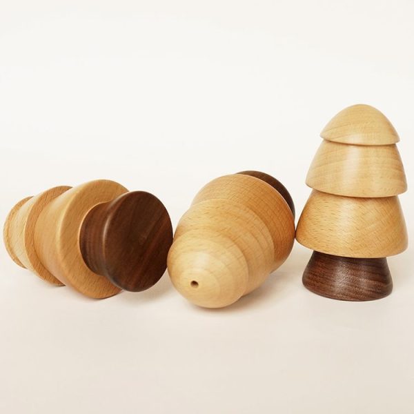 Solid Wooden Toothpick Holder Personalized Wooden Household Toothpick Can (Small Tree Shape) - Image 4