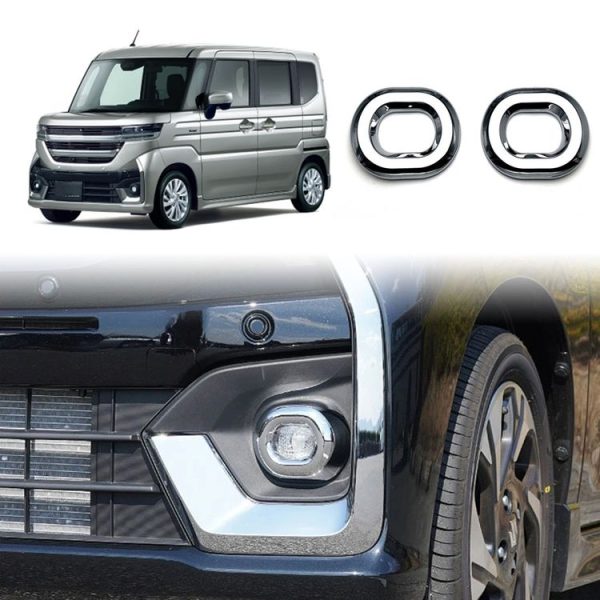 2024 Suzuki Spacia Custom MK04 Series Right-hand Drive Front Fog Lamp Cover Electroplating Frame - Image 3