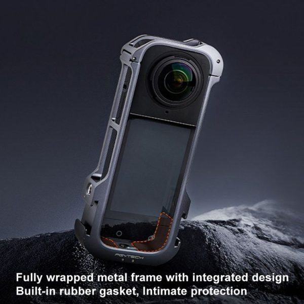 Insta360 X4 PGYTECH P-55A-010 Metal Rabbit Cage Aluminum Expanding Protective Bezel With Lens Case - Image 4