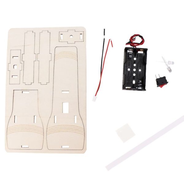 DIY Homemade Flashlight Wooden Handmade Toys Material Kit Creator Classroom Experimental Equipment - Image 7