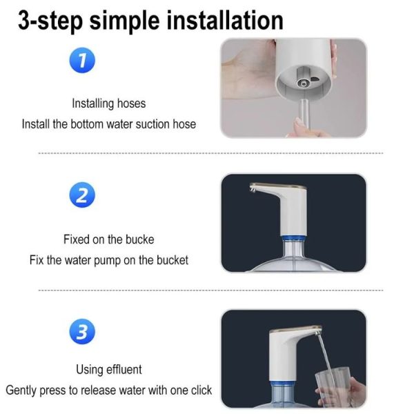 SD-6628 Bottled Water Pump Mineral Water Electric Suction Pump Automatic Water Press (Gold) - Image 4