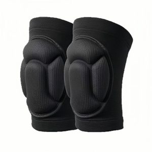 Turtle Shell Sponge Knee Pads Knitted Elbow Pads Thickened Anti-fall Yoga Roller Skating Cycling Protector, Size: M (Black)