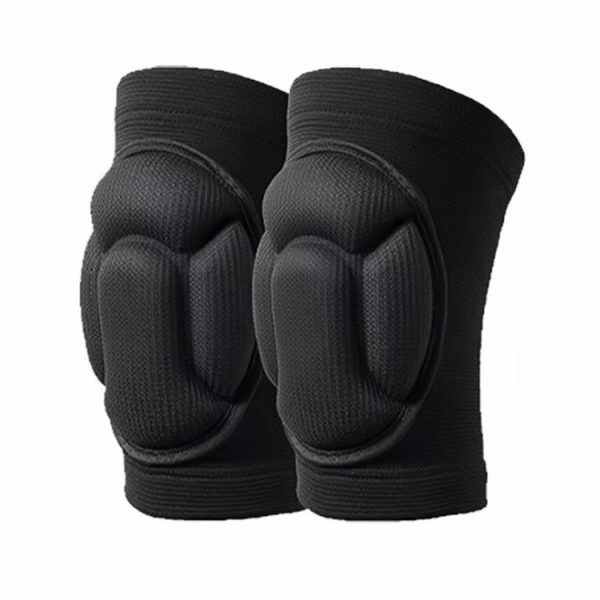 Turtle Shell Sponge Knee Pads Knitted Elbow Pads Thickened Anti-fall Yoga Roller Skating Cycling Protector, Size: M (Black)