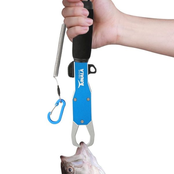 TUNALA Outdoor Push-Pull Aluminum Fish Catcher Multi-Functional Fishing Grip Luya Plier (Red) - Image 2