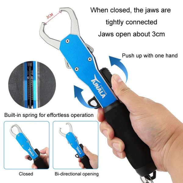 TUNALA Outdoor Push-Pull Aluminum Fish Catcher Multi-Functional Fishing Grip Luya Plier (Red) - Image 4