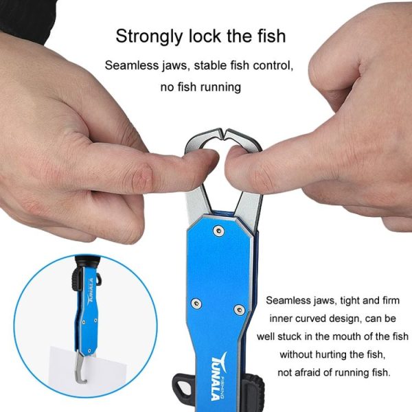 TUNALA Outdoor Push-Pull Aluminum Fish Catcher Multi-Functional Fishing Grip Luya Plier (Red) - Image 5
