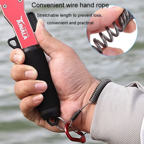 TUNALA Outdoor Push-Pull Aluminum Fish Catcher Multi-Functional Fishing Grip Luya Plier (Red) - Image 6