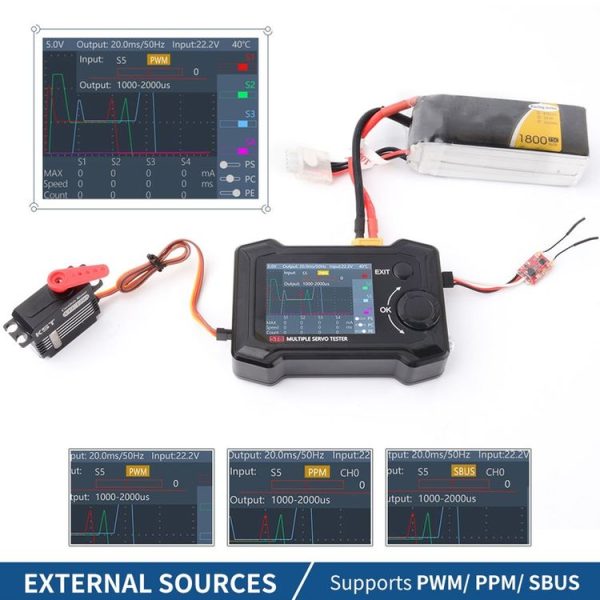 ToolkitRC ST8 Multi-Channel Servo Tester Signal Test Current Collector (Black) - Image 4