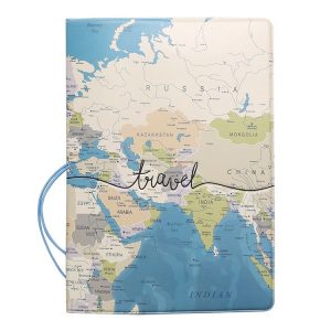 3D Map Passport Cover Travel Abroad Pass Ticket Holder (TR-02)