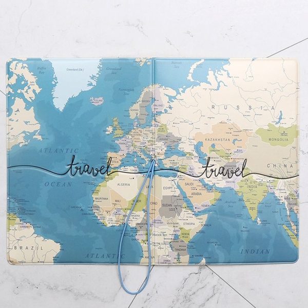 3D Map Passport Cover Travel Abroad Pass Ticket Holder (TR-02) - Image 2