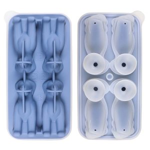 3D Dog Shaped Household Silicone Ice Mold Bar Ice Making Box (Blue)
