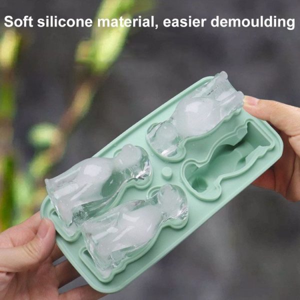 3D Dog Shaped Household Silicone Ice Mold Bar Ice Making Box (Blue) - Image 4