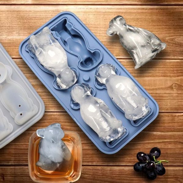 3D Dog Shaped Household Silicone Ice Mold Bar Ice Making Box (Blue) - Image 8