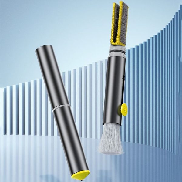 3-In-1 Car Air Outlet Double-Head Cleaning Brush Multi-Functional Detail Brush With Hammer (Grey) - Image 10
