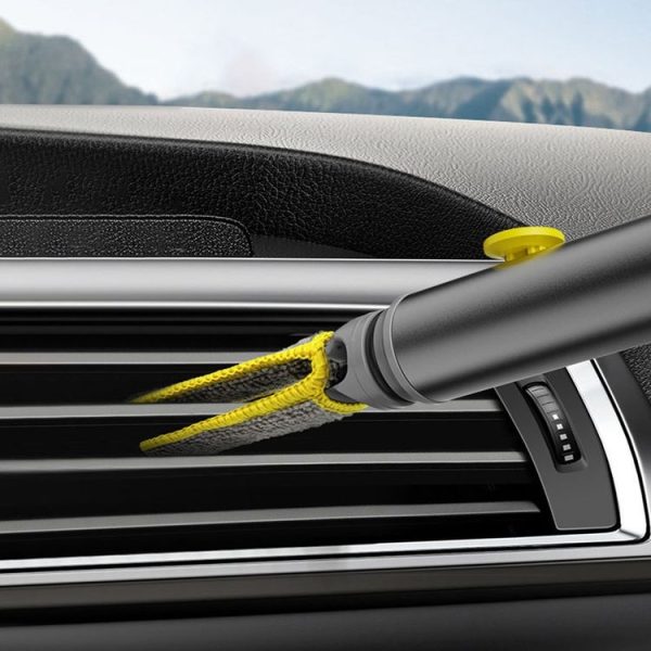 3-In-1 Car Air Outlet Double-Head Cleaning Brush Multi-Functional Detail Brush With Hammer (Grey) - Image 9